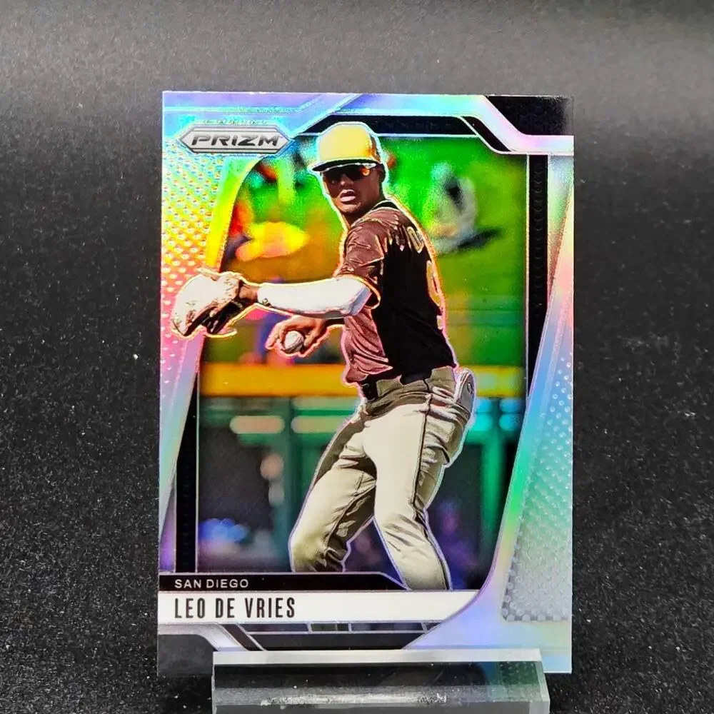 Leo De Vries Silver Holo Prizm Red and Blue Foil RC Athletics Top Prospect